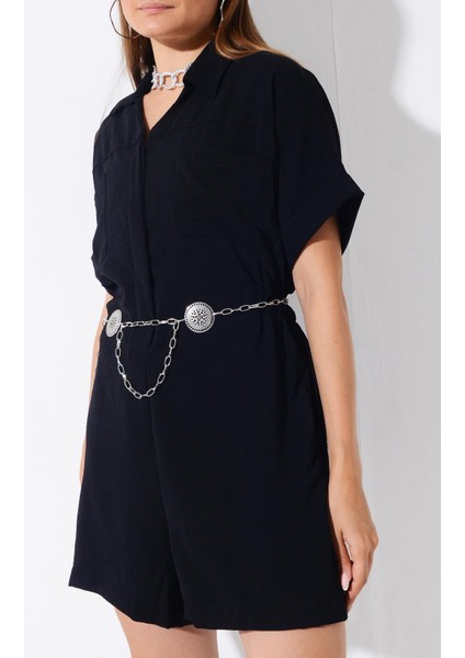 Pınkmark Kadın Gümüş Antik Figürlü Zincir Kemer PMKM25625