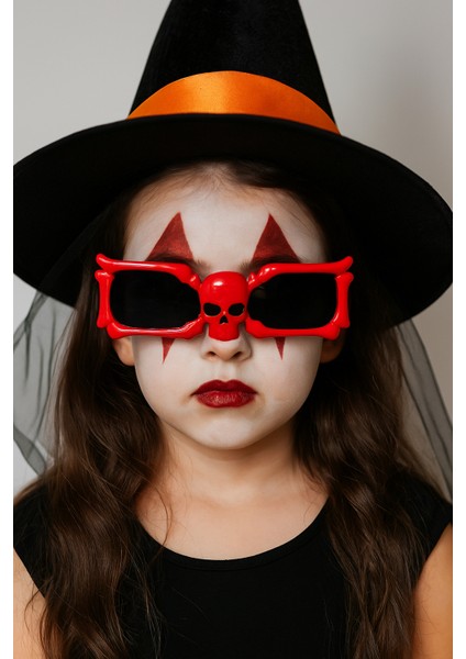 Parti Gözlükleri İSKELET -KURUKAFA KIRMIZI modelleri