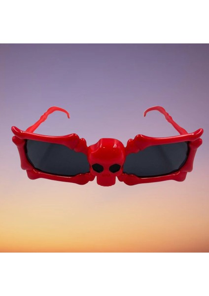 Parti Gözlükleri İSKELET -KURUKAFA KIRMIZI