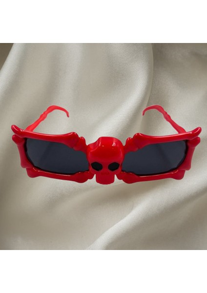 Parti Gözlükleri İSKELET -KURUKAFA KIRMIZI
