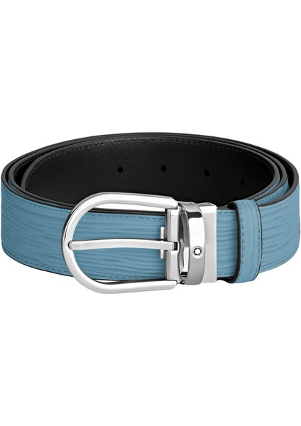 At Nalı Tokalı Dumanlı Mavi Deri Kemer 199645