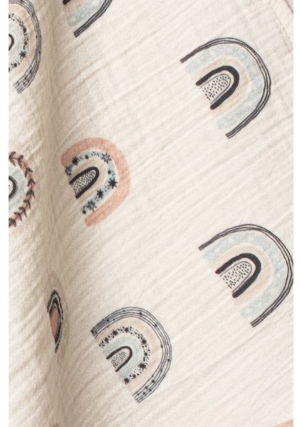 Unisex Bebek %100 Organik Pamuklu Sky Baskılı Çok Amaçlı Müslin Örtü & Battaniye 2li Set 70X80 cm fırsatları