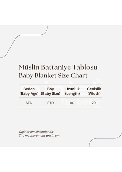 Unisex Bebek %100 Organik Pamuklu Sky Baskılı Çok Amaçlı Müslin Örtü & Battaniye 2li Set 70X80 cm