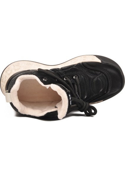 Siyah Içi Kürklü Bağcıklı Kadın Hi Sneaker fırsatları