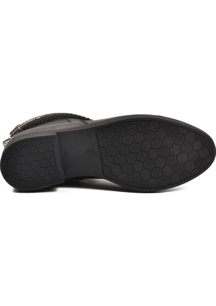 Siyah Fermuarlı Kadın Topuklu Bot indirimleri