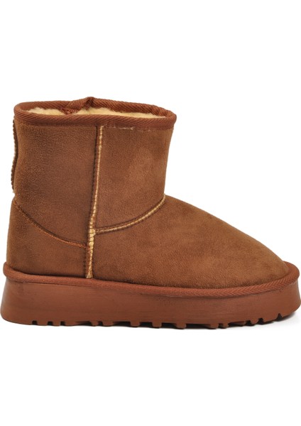 Taba Süet Içi Kürklü Kadın Düz Bot fiyatları