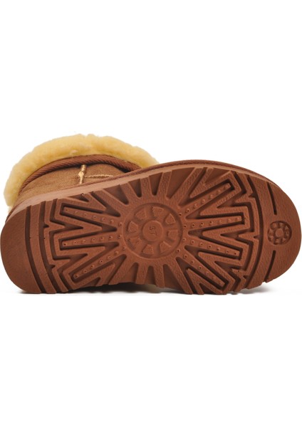 Taba Süet Içi Kürklü Kadın Düz Bot indirimleri