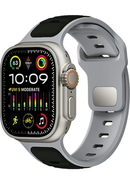 Apple Watch Seri 42/44 mm Uyumlu Silikon Kordon