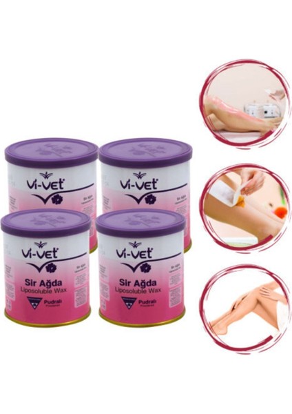 Pudralı Sir Ağda Seti, 4'lü Konserve, Pratik ve Temiz Kullanım fiyatları