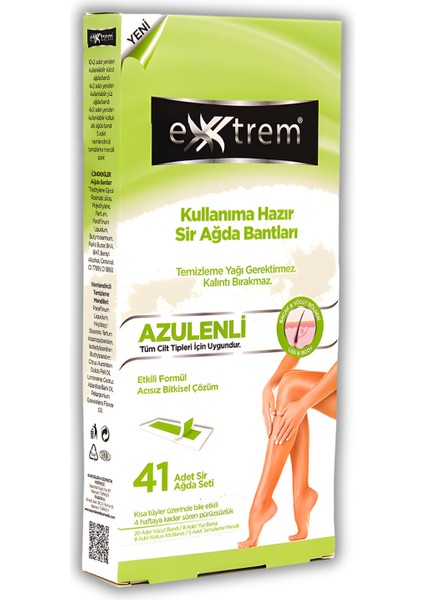 Kullanıma Hazır Sir Ağda Bantları 41 Adet, Tüm Cilt Tipleri Için Etkili ve Pratik Ağda Çözümü