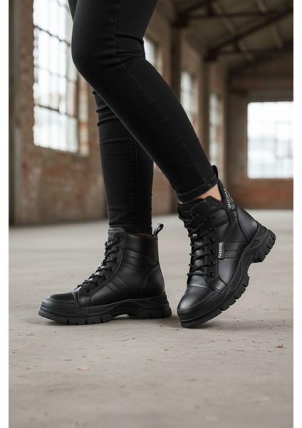 Siyah Içi Polarlı Kadın Sneaker Bot modelleri