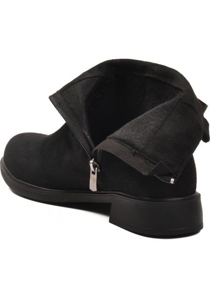 Siyah Süet Fermuarlı Içi Polarlı Kadın Topuklu Bot fırsatları