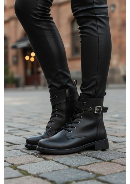 Siyah Içi Polarlı Fermuarlı Kadın Topuklu Bot modelleri
