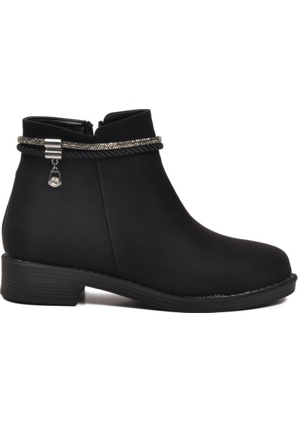 Siyah Zümrüt Fermuarlı Kadın Topuklu Bot fiyatları