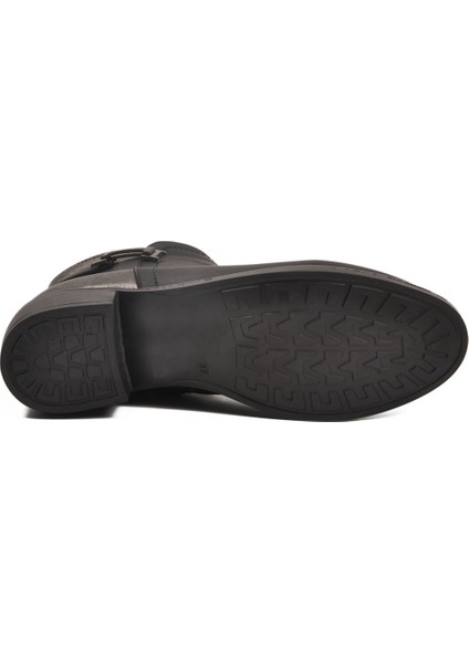 Siyah Zümrüt Fermuarlı Kürklü Kadın Topuklu Bot indirimleri