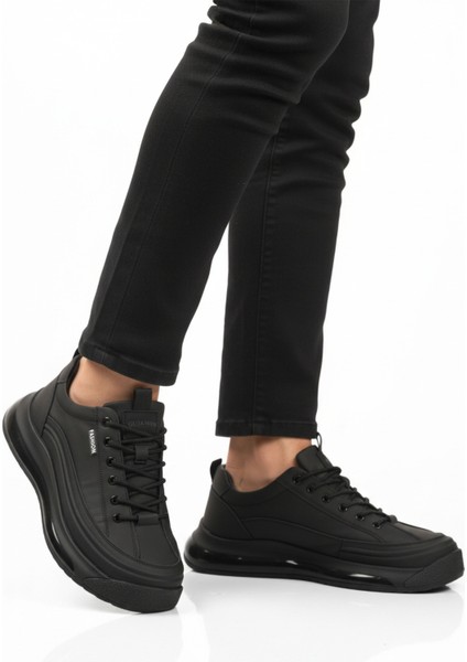 Siyah Hakiki Deri Erkek Casual Ayakkabı