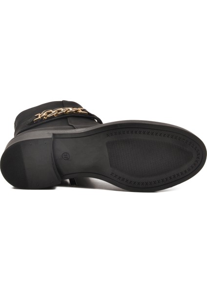 Siyah Zümrüt Içi Kürklü Fermuarlı Kadın Topuklu Bot indirimleri