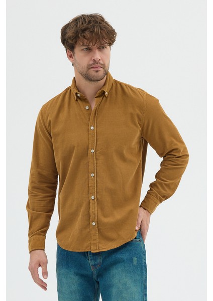Erkek Relax Fit Kadife Uzun Kollu Gömlek fiyatları