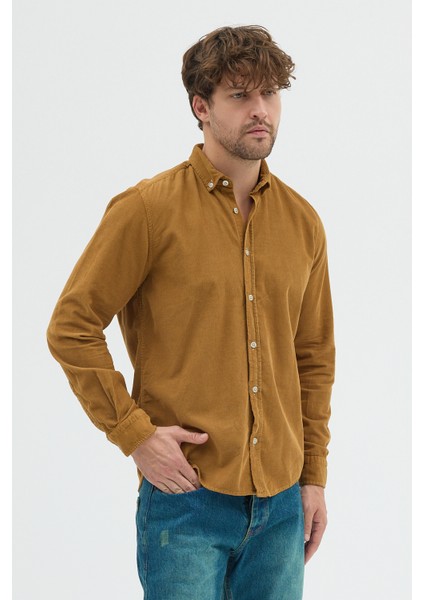 Erkek Relax Fit Kadife Uzun Kollu Gömlek modelleri