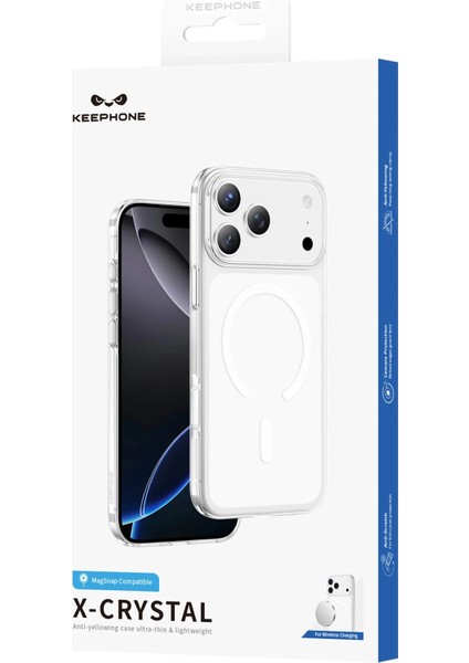 iPhone 17 Pro Kılıf Saf X-Crystal Slim Premium Magsafe Kablosuz Şarj Destekli Şeffaf indirimleri