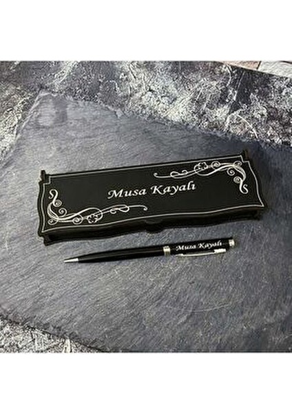 Metal Tükenmez Kalem Ahşap Kutu ile Babalar Günü İçin 1 Adet Özel Hediye