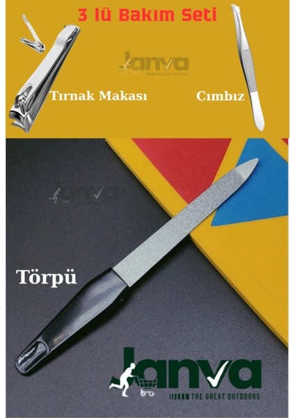 3'lü Bakım Seti: Törpü, Cımbız, Tırnak Makası, Pratik ve Şık Tasarım