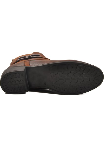 Taba Zümrüt Içi Kürklü Fermuarlı Kadın Topuklu Bot indirimleri