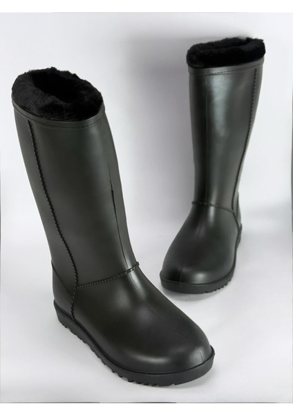 Içi Kürklü Soğuk ve Su Geçirmez Yağmur Çizmesi