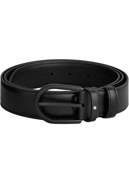 At Nalı Tokalı Siyah Deri Kemer 199650