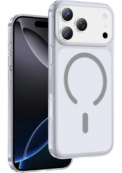 iPhone 17 Pro Kılıf Saf X-Crystal Slim Premium Magsafe Kablosuz Şarj Destekli Şeffaf