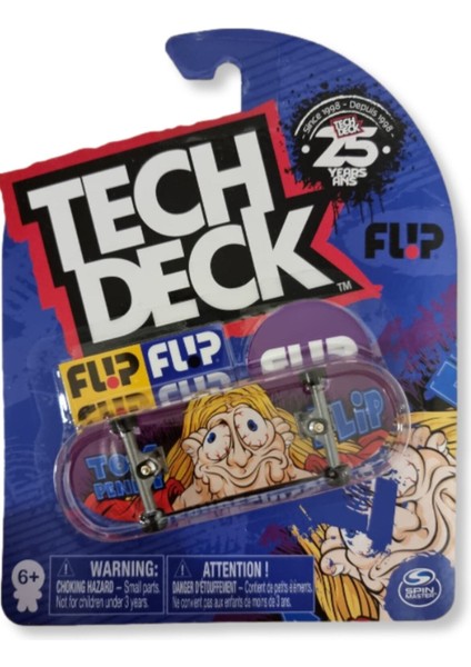 Çok Renkli Tech Deck Parmak Kaykayı Tekli Paket 96 mm - Flıp Tek Ebat