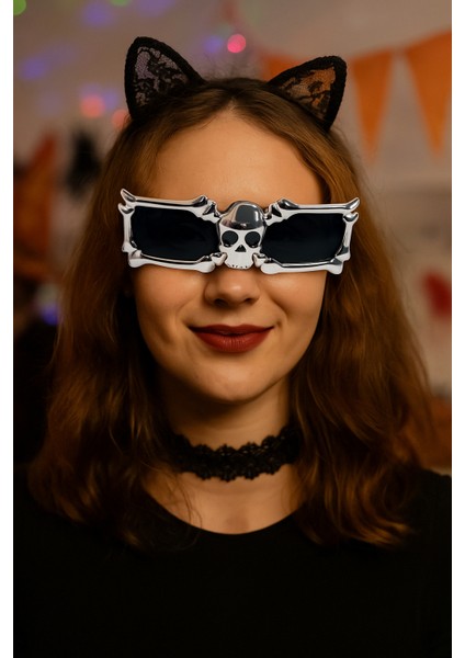 Parti Gözlükleri İSKELET -KURUKAFA GÜMÜŞ fırsatları