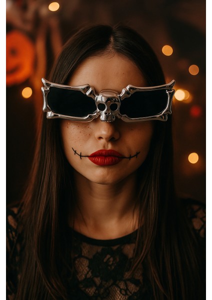 Parti Gözlükleri İSKELET -KURUKAFA GÜMÜŞ indirimleri