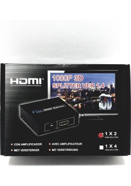 HDMI 1 Giriş 2 Çıkış Çoklayıcı 1080P Splitter Ver 1.4 Gabble GAB-HS02 fiyatları