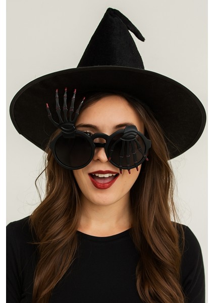 Parti Gözlükleri İSKELET TEMALI PARMAKLI SİYAH fırsatları