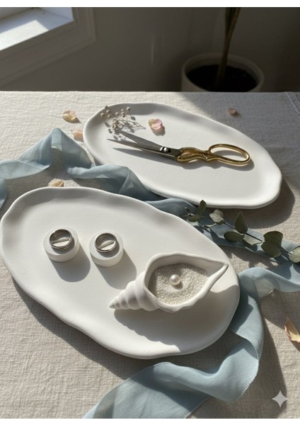 Söz Nişan Tepsisi Dekoratif Sunumluk Çok Amaçlı 2'li Tepsi