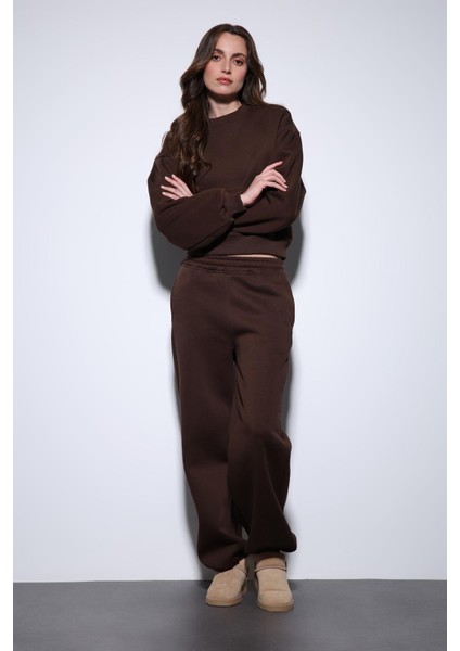 Kahve Basic Kadın Sweatshirt fiyatları