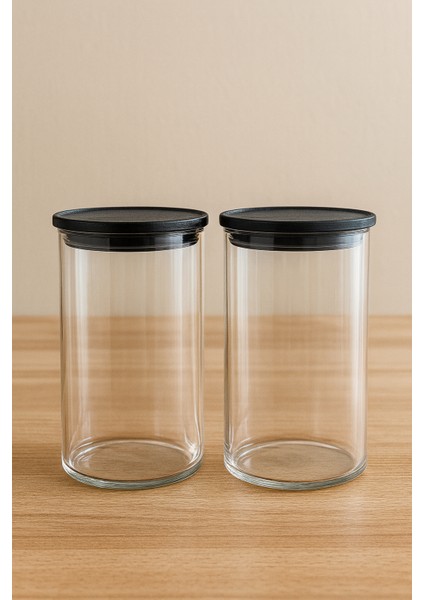 2'li Set Kapaklı Cam Kavanoz Saklama Kabı fiyatları