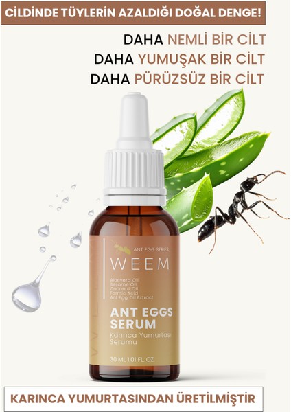 Doğal Tüy Azaltıcı Serum 30 Ml, Karınca Yumurtası Yağı Içerir, Uniseks Kullanım fiyatları