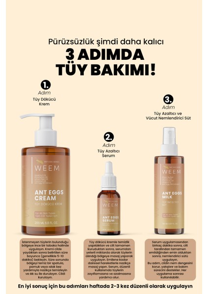 Doğal Tüy Azaltıcı Serum 30 Ml, Karınca Yumurtası Yağı Içerir, Uniseks Kullanım fırsatları