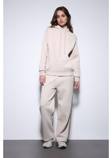 Taş Kapüşonlu Basic Kadın Sweatshirt fiyatları