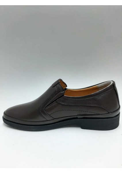 Hakiki Deri Bağcıksız Esnek Kauçuk Taban Kahverengi Kışlık Erkek Ayakkabı C-9375186KTGY modelleri
