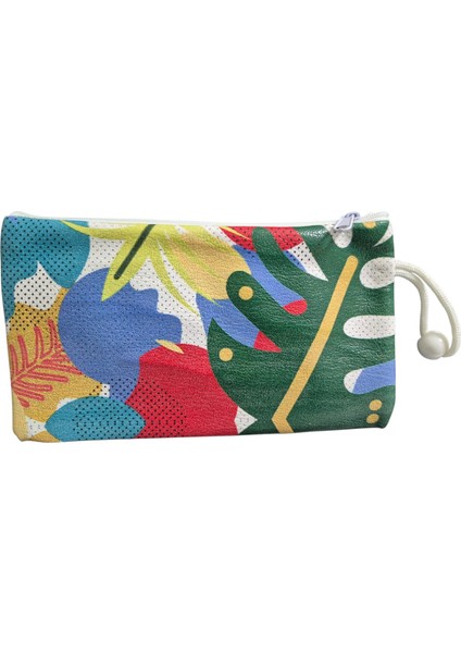 Çiçek Baskılı Fermuarlı Akrilik Bez Cüzdan fiyatları