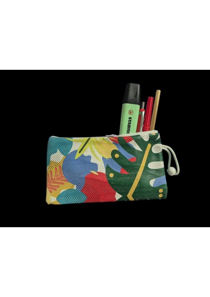 Çiçek Baskılı Fermuarlı Akrilik Bez Cüzdan modelleri