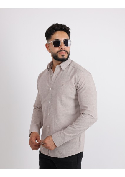 Pamuklu Keten Rahat Kesim Günlük Erkek Gömlek modelleri