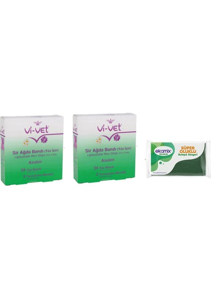 Yüz Için Azulen Ağda Bandı, 2'li Paket, Güzel ve Pürüzsüz Cilt Için