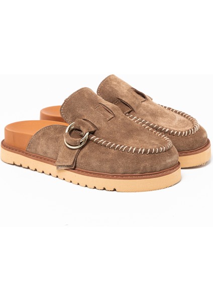 Kadın Terlik RC-26Y-180-59084 John May Tütün Süet S10 modelleri