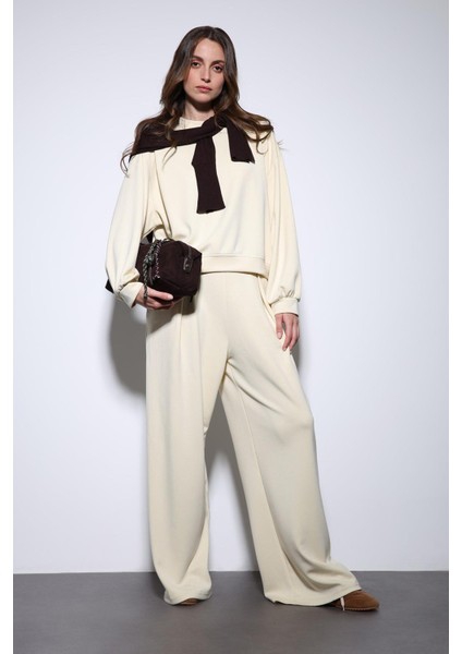 Sarı Geniş Paça Relaxed Kadın Takım