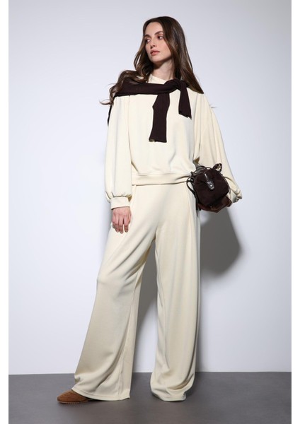 Sarı Geniş Paça Relaxed Kadın Takım fiyatları