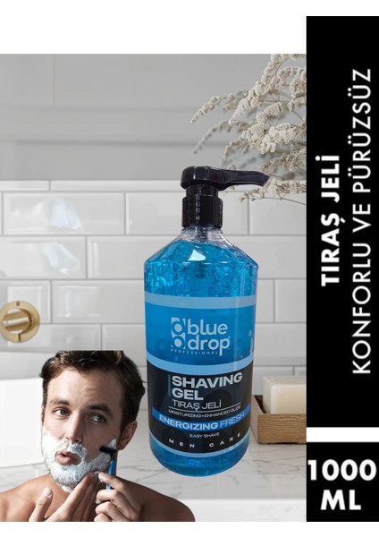 Yumuşak ve Ferahlatıcı Sakal Tıraş Jeli 1000 Ml, Rahat ve Pürüzsüz Tıraş Deneyimi